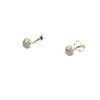 Art Gecko MOONSTONE round shaped Sterling Silver Gemstone STUD/Earrings 925-5