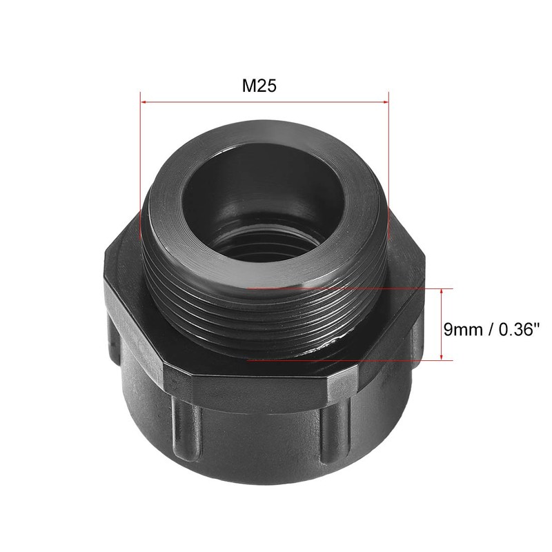sourcing map Threaded Reducing Bushings Nylon Connector Adaptor M25 Male