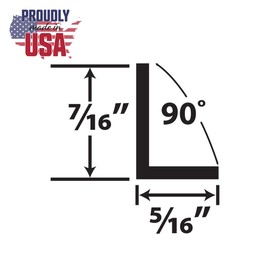 Outwater Plastics White 5/16"X 7/16" X 3/64" (.047") Thick Styrene Plastic Extruded 90 Degree Angle 36 Inch Lengths (Pack of 4)