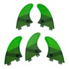 UPSURF Surfboard Fins, Double Tabs, 5 Fins, K2.1 Size, Set