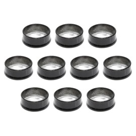 Black Chain Link Fence 1 5/8" Round Dome External Post Caps | Steel | Chain Link Caps | (Pack of 10)