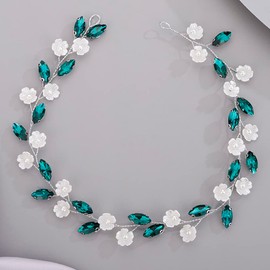 Diadema de flores de cristal para novia, mujeres y niñas, enredadera de cristal para boda, lindos accesorios para el cabello de novia