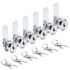 Uenhoy 6 Pack Cabinet Cam Locks Keyed Alike, 3/4" (20mm)