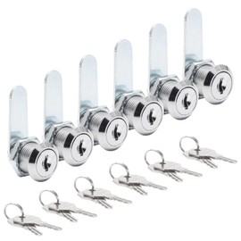 Uenhoy 6 Pack Cabinet Cam Locks Keyed Alike, 3/4" (20mm) Cam Lock Set for Cabinets Drawers Mailbox Tool Box RV, File Cabinet Locks with Keys