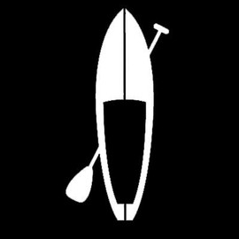 CCI Creative Concept Ideas Paddle Board Decal Vinyl Sticker|Cars Trucks Vans Walls Laptop| White |5.5 x 2.5 in|CCI534