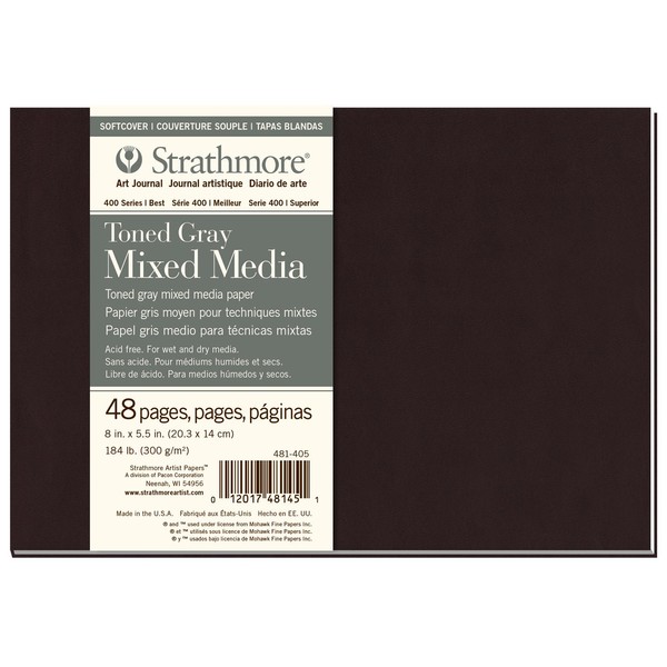 'Strathmore Softcover Art Journal, Media mezclada con tono gris, Toned