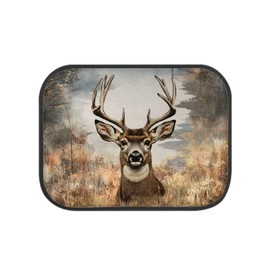 Cozeyat Forest Deer Car Floor Mats Rear Seat Car Mats All Weather Back Seat Car Mats for SUV, Vans, Sedans, Trucks, Set of 2