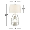 Franklin Iron Works Bodie Rustic Industrial Table Lamp with USB