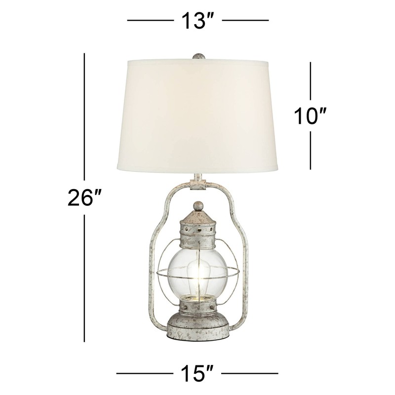 Franklin Iron Works Bodie Rustic Industrial Table Lamp with USB