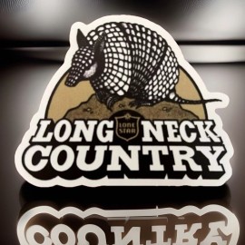 Texas Beer Brewing Company Armadillo Sticker Vinyl Retro Vintage Throwback