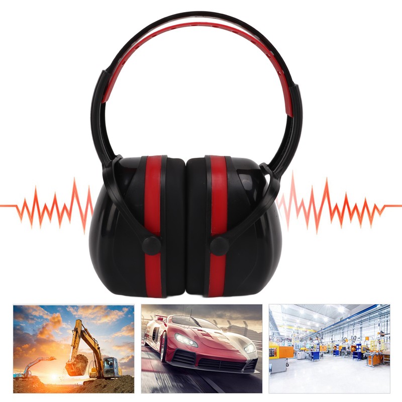 Hearing Protection Ear Muffs 24dB NRR Adjustable 360° Rotating Shell