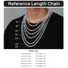 Silver Chain Necklace for Men 5MM 26Inch 925 Sterling Silver