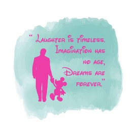 Laughter is Timeless Laughter is Timeless Inspirational Quote Watercolor Design Wall Art Sticker Designs Vinyl Stickers for Home House Walls Rooms Windows Bedroom Decoration Size (12x12 inch)