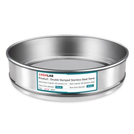 LVDALAB 304 Stainless Steel Mesh Lab Sieve, 250 Mesh (0.061mm) Aperture Test Sieve, 7.9Inch(20cm) Diameter Economy Standard Analysis Sample Test Sieves for Industrial Laboratory Homes