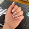 ASOMI 24 Pieces French Tip Press On Nails Medium Almond