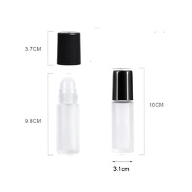 3 Pcs 30ml Frosted Glass Roll On Bottles Deodorant Container Empty Refillable Travel DIY Deodorant Bottles With Plastic Roller Balls For Lip Balm Lotion Sunscreen Essential Oil Perfumes Cosmetics DIY