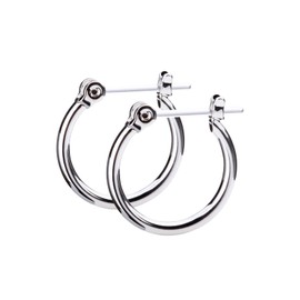 LOKUMI jc-1-6 Earrings, Choose from 6 Sizes x 3 Colors, Made in Japan, Hoop, Resin Post, Hoop Earrings, Hypoallergenic, One Touch, Catchless, Large, Small, Simple, Warm, Popular, Swaying, Nickel-Free,