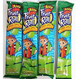 0.75oz Jovy Fruit Roll Snack, Green Apple (4 Packets Per Order) by Jovy