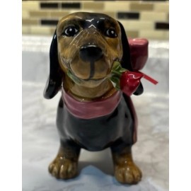 Blue Sky Gallentine Valentine Male Dachshund Ceramic Statue
