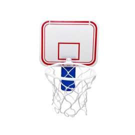 Silfrae Basketball Trash Can Mini Basketball Hoop Office Basketball Trash Can Basketball Goal for Garbage Can Office and Bed Room (Blue, 7.9 Inches * 6.3 Inches)