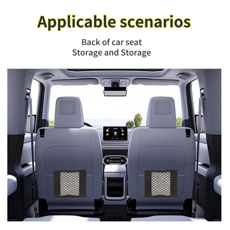 Wmavale Universal Mesh Cargo Net with Tape, Black Polyester, Hook