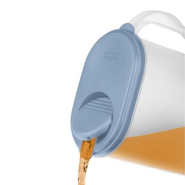 Tribello Jarra con tapa de 1 galón, jarra de agua de plástico transparente delgada con tapas de boquilla pivotante, jarra de té helado para nevera, congelador/lavaplatos y última intervensión de