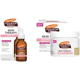 Palmer's Cocoa Butter Formula. Skin Therapy Oil Rostro Vitamina C,E 10 Óleos Puros Rosa Mosqueta 30ml + Crema Facial Retinol-10 Vitamina E Ácido Hialurónico 48hrs 75g