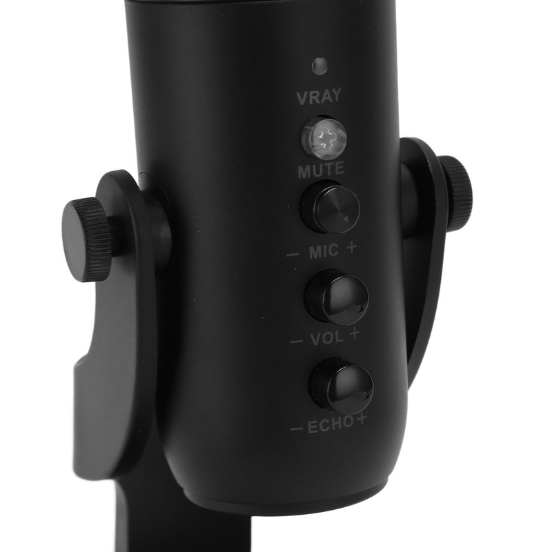 USB Condenser Microphone Plug Play Recording Microphone 360 Degree Rotatable