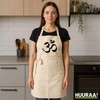 Huuraa Grillschürze Yoga-Om Symbol Geschenk Natur Baumwolle Yoga-Om Mitbringsel