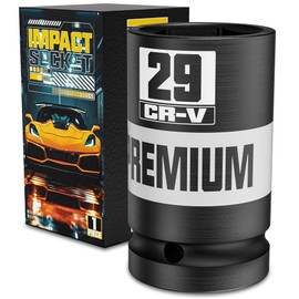 3/4" Drive 6 Point Impact Socket, 29mm Deep Socket, Metric, CR-V, Automotive Maintenance Machinery Manufacturing