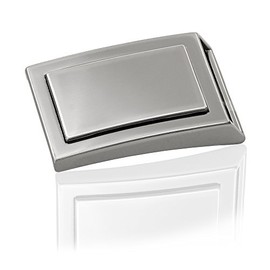FREDERIC HERMANO Belt Buckle 30 mm Metal Silver Anthracite - Buckle York - Pin Buckle for Belt with 3 cm Width - Silver-Coloured Anthracite, Metal, highly polished