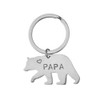 Meiligo Silver Bear Keychain for Men, Husband, Dad
