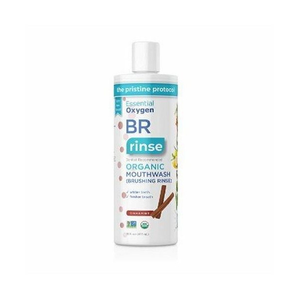Organic Brushing Rinse Cinnamint 16 Oz