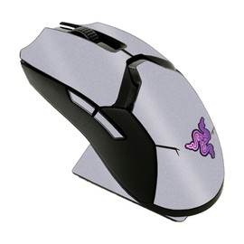 MightySkins Glossy Glitter Skin Compatible with Razer Viper Ultimate - Solid Gray | Protective, Durable High-Gloss Glitter Finish | Easy to Apply, Remove, and Change Styles | Made in The USA