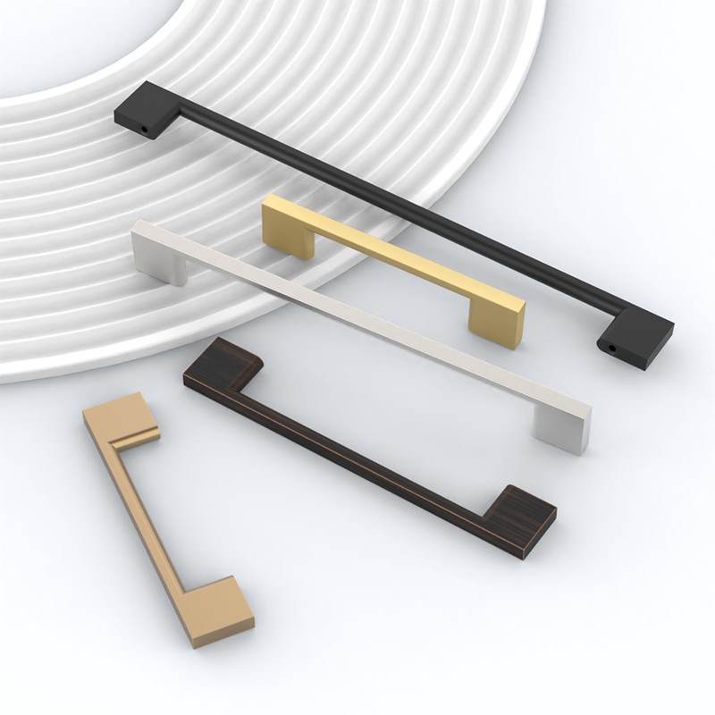 KNOKLOCK 10 Pack 5 Inch(128mm) Kitchen Cabinet Handles Matte Black