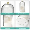 QIYVLOS Toothbrush Holders with Sliding Lid, Rotating 3 Slots Bathroom