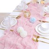 Cheesecloth Table Runner, Pink Table Runner for Weddings & Events,