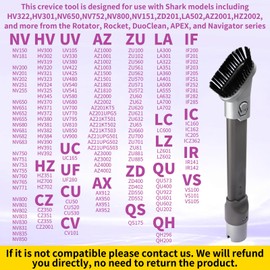 2-in-1 Duster Crevice Tool for Shark Rotator NV751 NV752 NV600 NV650 NV680, Rocket HV301 HV322 HV300 HV320 Vacuum Cleaner Replace Shark Vacuum Attachments