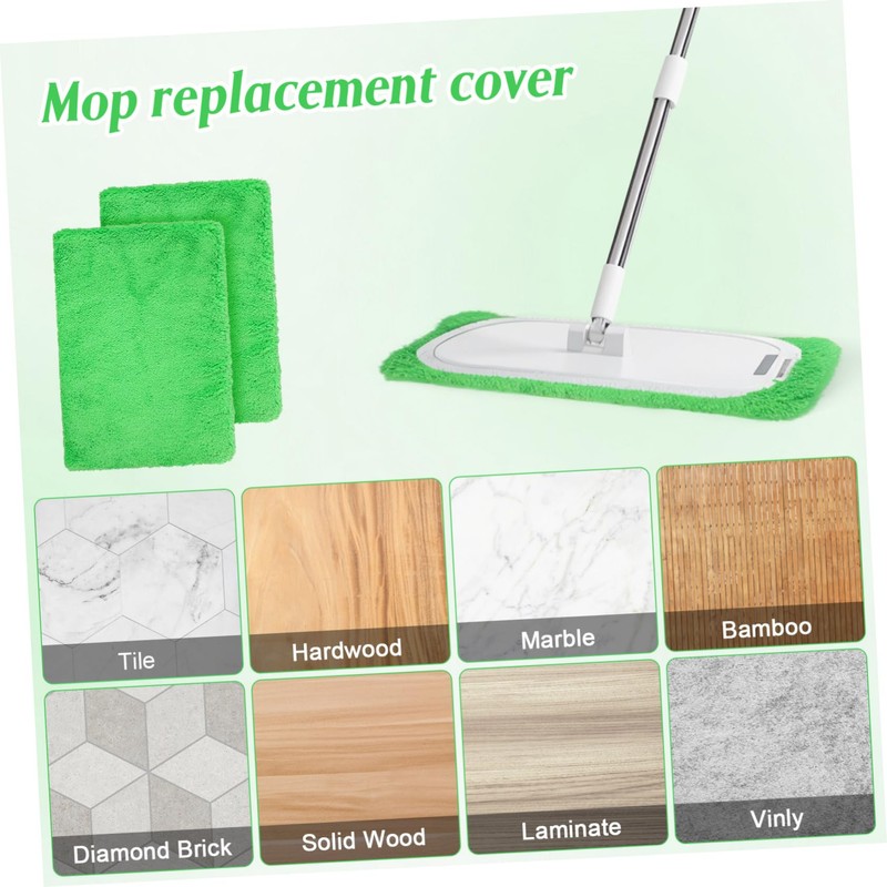 STOBAZA Washable Mop Pads Replacement 6pcs Flat Mop Pads Secure