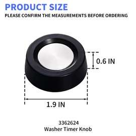 3362624 Washer Timer Knobs - Compatible with Whirlpool & Kenmore Washers Wheel Compatible Washer PS342371 AP3096351 3350971 WP3362624（2PCS)