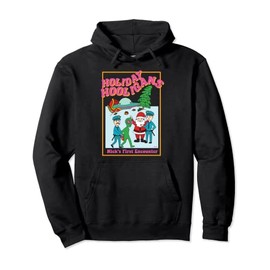 Holiday Hooligans Nick's First Encounter Funny Christmas Pullover Hoodie, black