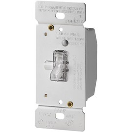 EATON Wiring TI306L-K 600-Watt 120-Volt Single-Pole/3-way Lighted Incandescent/Halogen Toggle Dimmer with Non-Preset