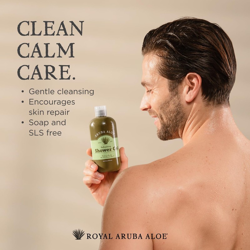 Aruba Aloe Refreshing Shower Gel - Gentle Cleansing, Soap-free, Hydrating