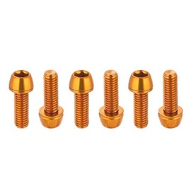 Chooee M6 x 18 mm, pernos adaptadores de freno de disco para bicicleta de montaña, 6 unidades, color naranja