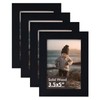 KINLINK 3.5x5 Picture Frames Black, Solid Wood Frames with Plexiglass