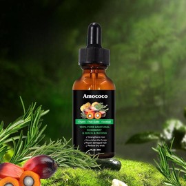 Amococo Rosemary & Batana Oil -Blended with Jojoba & Argan Oil-100% Organic Essential Oil forHair Haircare Daily Repairing Restore Moisture Vitamins - Specification: 1pcs