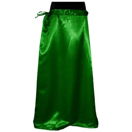 themilestocks TMS Sari Petticoat Satin Stitched Adjustable Waist Saree Underskirt Lining Skirts, Green, One Size
