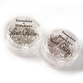 TSUMEKIRA x HIDEKAZU Nail Glitter Set of 2 (Moon Gold), Sparkle Pink