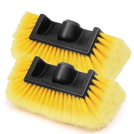 Anyyion 10 Inch Car Wash Brush Head，Soft Bristle, Auto RV Truck Boat Camper Exterior Washing Cleaning (2PCS, Yellow)