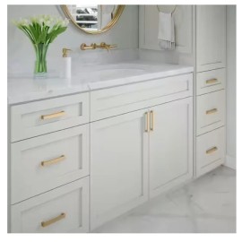 Sumner Street Home Hardware *10-PACK* Sumner Street Redmond 5-1/4 in. Satin Brass Drawer Pull (RL070083VP)